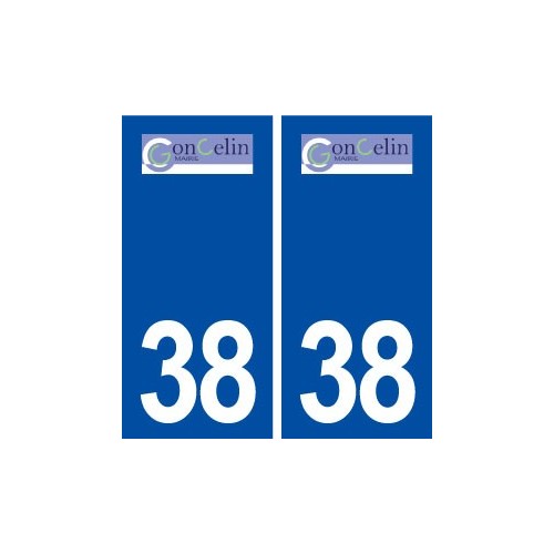 38 Goncelin logo ville autocollant plaque stickers