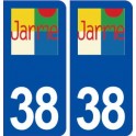 38 Jarrie logo ville autocollant plaque stickers