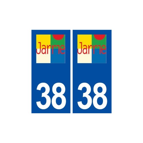 38 Jarrie logo ville autocollant plaque stickers