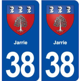 38 Jarrie blason ville autocollant plaque stickers