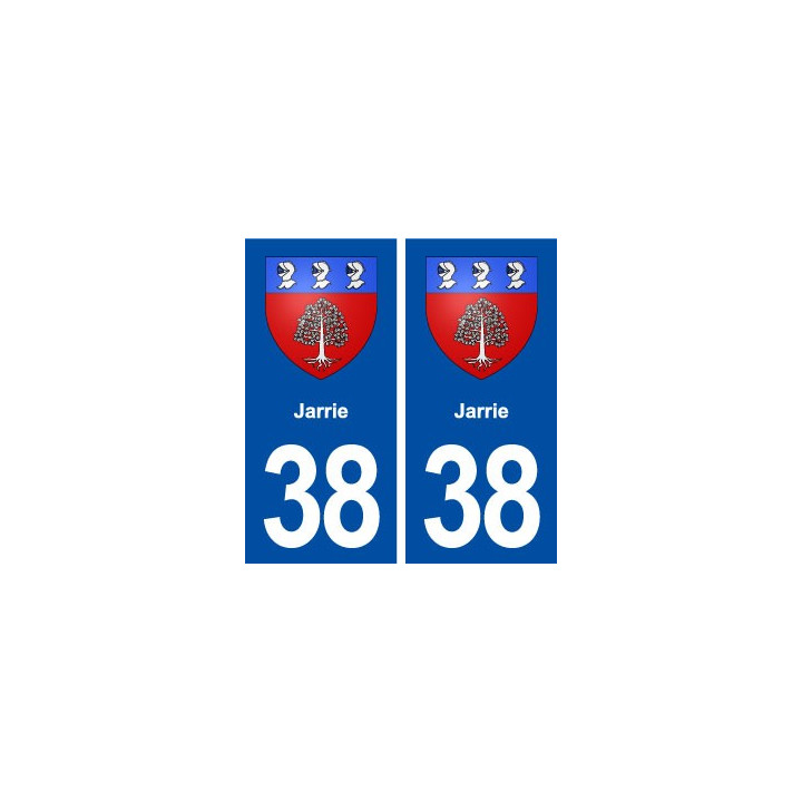 38 Jarrie blason ville autocollant plaque stickers