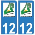 12 Luc-la-Primaube ville autocollant plaque