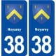38 Noyarey blason ville autocollant plaque stickers