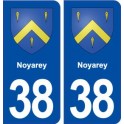 38 Noyarey blason ville autocollant plaque stickers