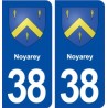 38 Noyarey blason ville autocollant plaque stickers