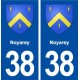 38 Noyarey blason ville autocollant plaque stickers