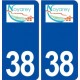 38 Noyarey logo ville autocollant plaque stickers
