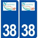 38 Noyarey logo ville autocollant plaque stickers