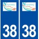 38 Noyarey logo ville autocollant plaque stickers