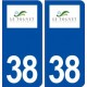 38 Le Touvet logo ville autocollant plaque stickers