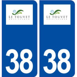 38 Le Touvet logo ville autocollant plaque stickers