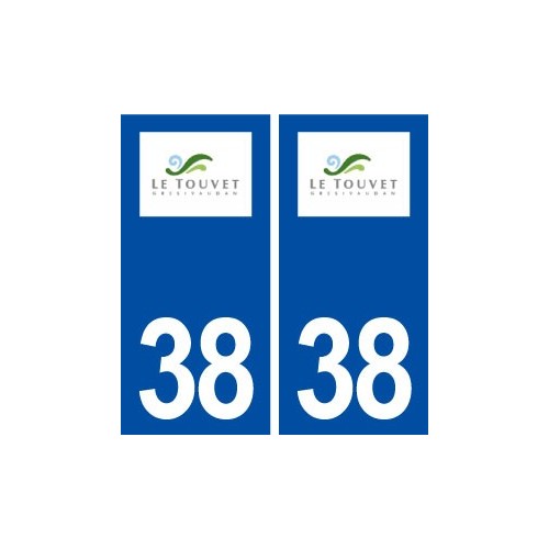 38 Le Touvet logo ville autocollant plaque stickers