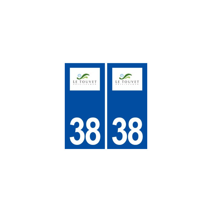 38 Le Touvet logo ville autocollant plaque stickers