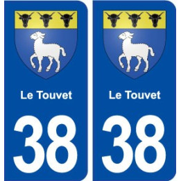 38 Le Touvet blason ville autocollant plaque stickers