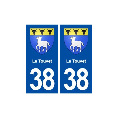 38 Le Touvet blason ville autocollant plaque stickers