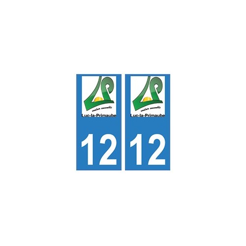 12 Luc-la-Primaube ville autocollant plaque