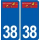 38 Le Pont de Beauvoisin logo ville autocollant plaque stickers