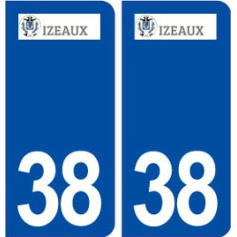 38 Izeaux logo ville autocollant plaque stickers