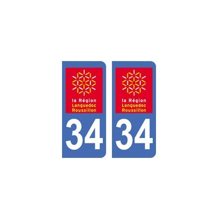 34 Hérault autocollant plaque
