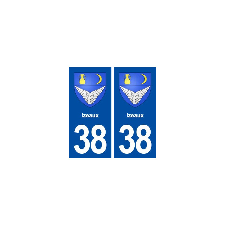 38 Izeaux blason ville autocollant plaque stickers