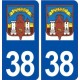 38 Saint Romain de Jalionas logo gville autocollant plaque stickers