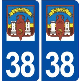 38 Saint Romain de Jalionas logo gville autocollant plaque stickers