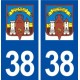 38 Saint Romain de Jalionas logo gville autocollant plaque stickers