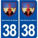 38 Saint Romain de Jalionas blason gville autocollant plaque stickers