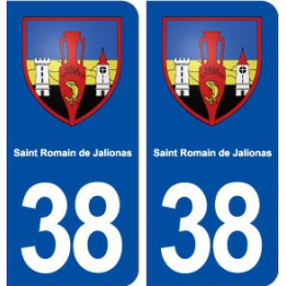 38 Saint Romain de Jalionas blason gville autocollant plaque stickers