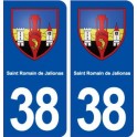 38 Saint Romain de Jalionas blason gville autocollant plaque stickers