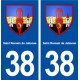 38 Saint Romain de Jalionas blason gville autocollant plaque stickers