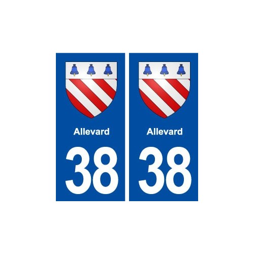38 Allevard blason gville autocollant plaque stickers
