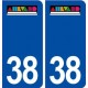 38 Allevard logo gville autocollant plaque stickers