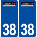 38 Allevard logo gville autocollant plaque stickers