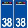 38 Allevard logo gville autocollant plaque stickers