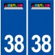 38 Allevard logo gville autocollant plaque stickers