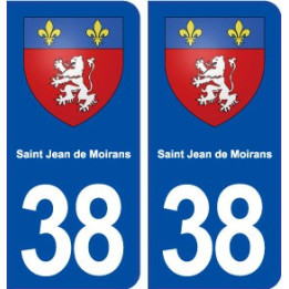 38 Saint Jean de Moirans blason ville autocollant plaque stickers