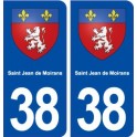 38 Saint Jean de Moirans blason ville autocollant plaque stickers