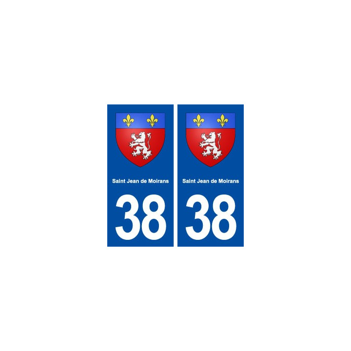 38 Saint Jean de Moirans blason ville autocollant plaque stickers