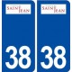 38 Saint Jean de Moirans logo ville autocollant plaque stickers