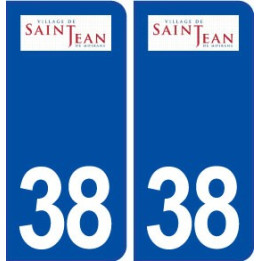 38 Saint Jean de Moirans logo ville autocollant plaque stickers