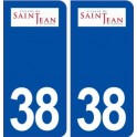 38 Saint Jean de Moirans logo ville autocollant plaque stickers