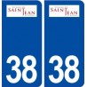 38 Saint Jean de Moirans logo ville autocollant plaque stickers
