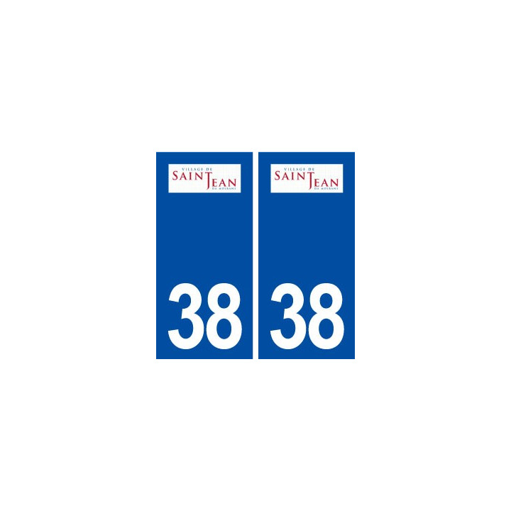 38 Saint Jean de Moirans logo ville autocollant plaque stickers