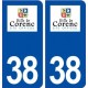 38 Corenc logo ville autocollant plaque stickers
