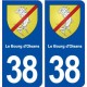 38 Le Bourg d'Oisans blason ville autocollant plaque stickers