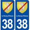 38 Le Bourg d'Oisans blason ville autocollant plaque stickers