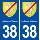 38 Le Bourg d'Oisans blason ville autocollant plaque stickers