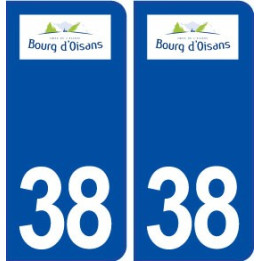38 Le Bourg d'Oisans logo ville autocollant plaque stickers