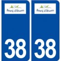 38 Le Bourg d'oisans logo città adesivo, adesivo piastra